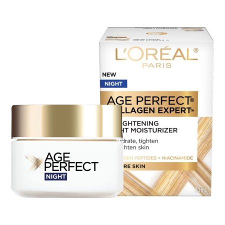 كريم مرطب ليلي للبشرة LOreal Paris Age Perfect Collagen Expert Anti-Aging, Anti-Wrinkle Night Moisturizer