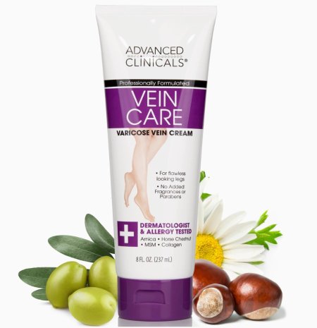 Advanced Clinicals Varicose Veins Cream for Legs كريم متخصص للعناية بالساقين