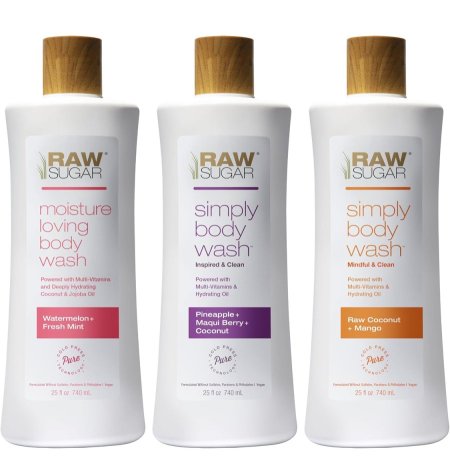 RAW SUGAR Simply Body Wash غسول للجسم بعدة روائح  نباتي لطيف يتميز بمكونات طبيعية لتنظيف وترطيب البشرة.