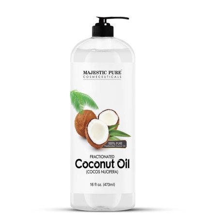 ماجستيك بيور زيت جوز الهند المجزأ للاسترخاء والتدليك - 473 مل  Majestic Pure Fractionated Coconut Oil Relaxing Massage Oil