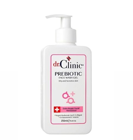 د. كلينيك غسول جل للوجه بالبريبيوتيك للبشرة الجافة والحساسة – 250 مل Dr. Clinic Prebiotic Face Wash Gel for Dry and Sensitive Skin – 250ml