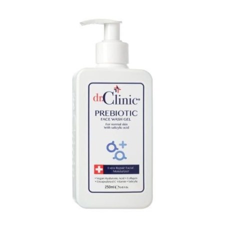د. كلينيك غسول جل للوجه بالبريبيوتيك وحمض الساليسيليك للبشرة العادية – 250 مل Dr. Clinic Prebiotic Face Wash Gel for Normal Skin with Salicylic Acid – 250ml