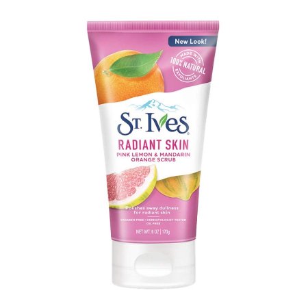 مقشر الوجه بالليمون الوردي والمندرين لبشرة متالقة للجنسين من سانت ايفز 170ج Radiant Skin Pink Lemon & Mandarin Orange Scrub St. Ives170g