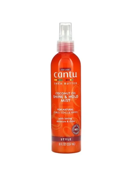 كانتو بخاخ تثبيت ولمعان بزيت جوز الهند 237مل Cantu Shea Butter Coconut Oil Shine & Hold Mist