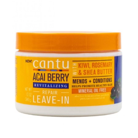 كريم كانتو ليف إن لإصلاح الشعر بفاكهة الأساي  Cantu Acai Berry Revitalizing Repair Leave-In
