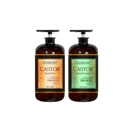 مجموعة الشامبو والبلسم بزيت الخروع من إيسنشلي كيتس – Essentially Kate’s Castor Oil Shampoo & Conditioner Set