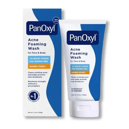 غسول بانوكسيل الرغوي لحب الشباب، يحتوي على 10% بنزويل بيروكسايد 156غرام  - PanOxyl Acne Foaming Wash 10% Benzoyl Peroxide156g
