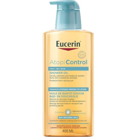 زيت استحمام من يوسيرين ينظف بلطف ويساعد على تهدئة االحكة الجلدية 400 مل - Eucerin Shower Oil gently cleanses and helps soothe itchy skin 400ml