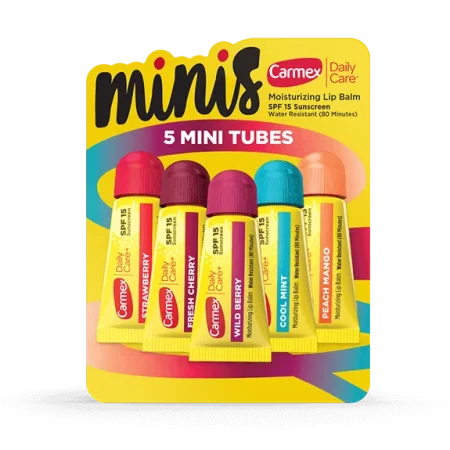 مجموعة مرطبات شفاه كارمكس للعناية اليومية مينيز (5 مطبات) Carmex Daily Care Minis – Moisturizing Lip Balm (5)