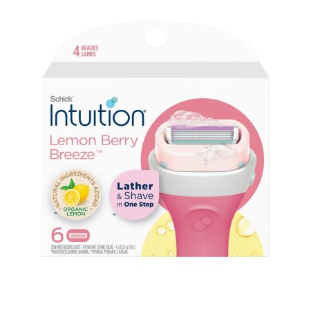 4  شفرات احتياطية لماكينة حلاقة شِك إنتويشن ليمون بيري بريز للسيدات  Schick Intuition Lemon Berry Breeze Women’s Razor Refills