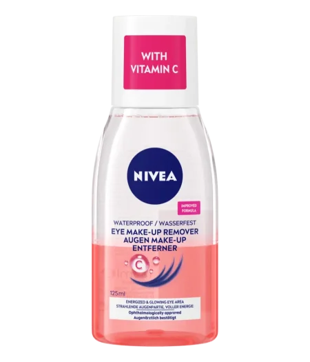 نيفيا مزيل مكياج العيون المقاوم للماء بفيتامين C حجم 125مل NIVEA Waterproof Eye Make-Up Remover with Vitamin C