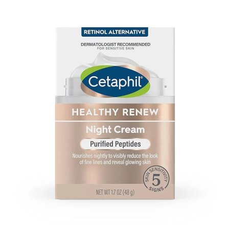 كريم الترطيب هيلثي رينيو الليلي من سيتافل 48 غرام - Cetaphil Healthy Renew Night Cream – Purified Peptides 48g