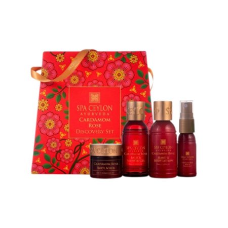 مجموعة اكتشاف سبا سيلون بالأيورفيدا – الهيل والورد - SPA CEYLON Ayurveda Cardamom Rose Discovery Set