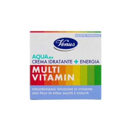 فينوس أكوا 24 كريم مرطب + طاقة مالتي فيتامين بحجم 50 مل - Venus Aqua 24 Moisturizing Cream + Energy Multi Vitamin 50 ml