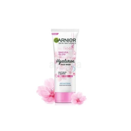غارنييه سكين ناتشورالز ساكورا جلو غسول الوجه بحمض الهيالورونيك 100 مل - Garnier Skin Naturals Sakura Glow Hyaluron Face Wash100 ml