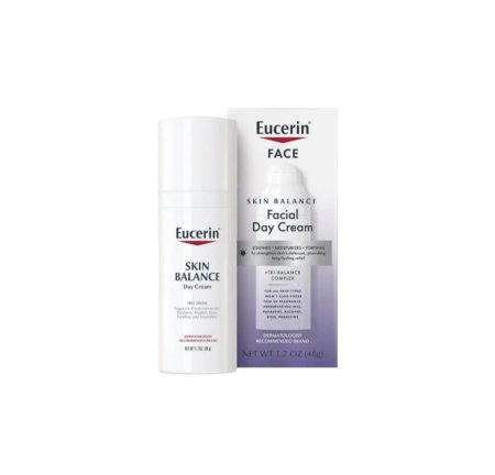 مرطب  النهاري من  يوسيرين للوجه لتوازن البشرة بحجم 48 غ - Eucerin Face Skin Balance Facial Day Cream 48 g