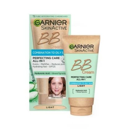بي بي  كريم  مع نسبه واقي شمس بحجم 50 مل -GARNIER SKIN NATURALS BB CREAM LIGHT