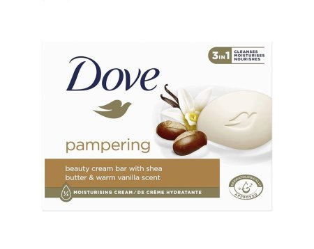 دوڤ صابونة بامبرينغ بالعناية الفاخرة بزبدة الشيا ورائحة الفانيليا الدافئة ٩٠غم - Dove Pampering Beauty Cream Bar with Shea Butter & Warm Vanilla Scent