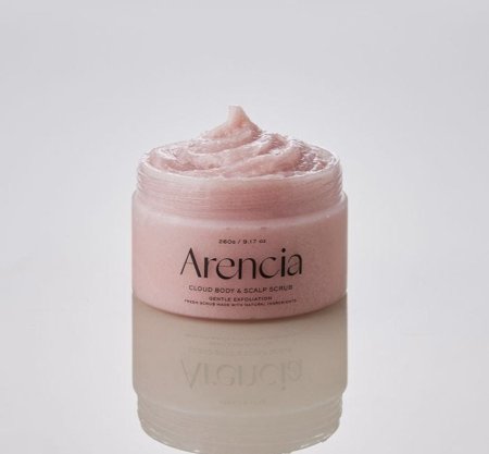 مقشر الجسم وفروة الرأس باللافندر والكمثرى- Arencia Fresh Cloud Body & Scalp Scrub – Lavender & Pear