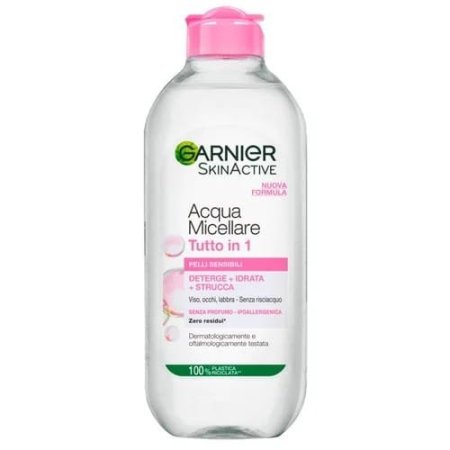 ماء ميسيلار من غارنيه لجميع انواع البشرة وللبشرة الحساسة GARNIER SKIN ACTIVE Acqua Micellare Tutto-in-1 pelli sensibili