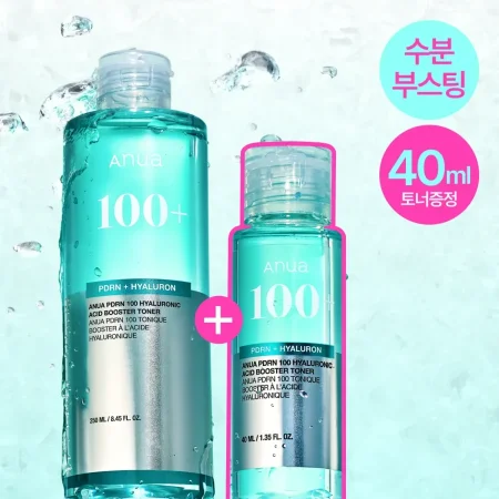 أنوا بي دي آر إن + هيالورونيك أسيد 100 بوستر تونر (250 مل + 40 مل) - Anua PDRN + Hyaluronic Acid 100 Booster Toner (250 ml + 40 ml Set)
