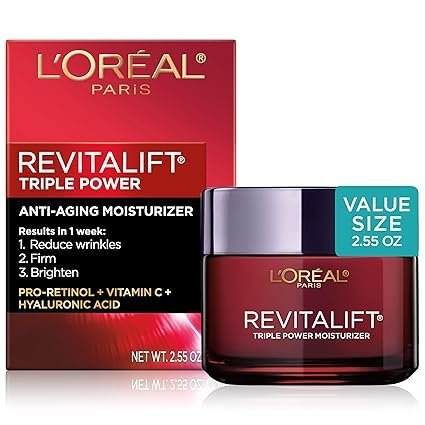لوريال باريس ريفيتاليفت تريبل باور – كريم ترطيب مضاد للشيخوخة - LOréal Paris Revitalift Triple Power Anti-Aging Moisturizer