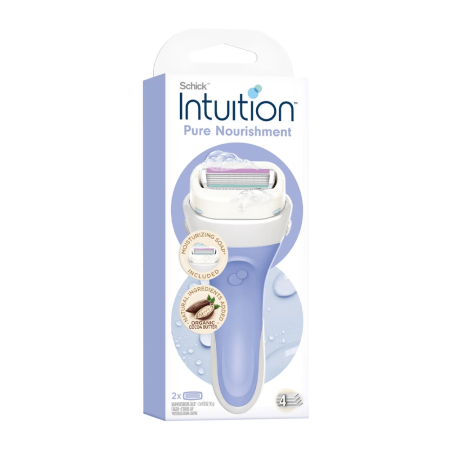شفرة الجسم الغنية بالصبار وفيتامين اي من شيك انتيوشن - 2 قطعة Schick Intuition Pure Nourishment