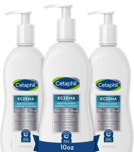CETAPHIL RESTORADERM Soothing Moisturizer هو مرطب مهدئ مصمم خصيصًا للبشرة المعرضة للإكزيما والجافة والمتهيجة