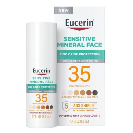 Eucerin Sun Tinted Mineral Face Sunscreen SPF 35 واقي شمس ملون