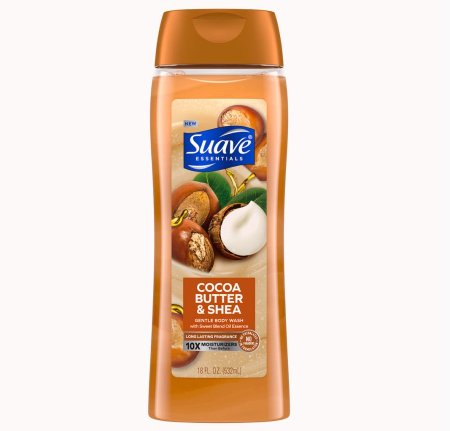 Suave Essentials Gentle Body Wash, Cocoa Butter & Shea غسول جسم لطيف