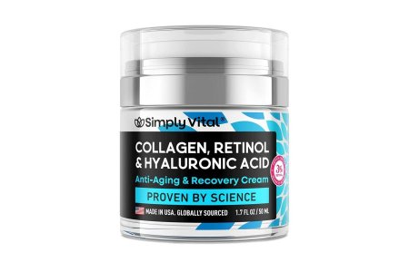 SimplyVital Collagen, Retinol & Hyaluronic Acid Cream كريم مرطب مضاد للشيخوخة 